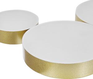 Stropné svietidlo zlaté kovové s LED svetlom 5 okrúhlych svetiel moderné závesné elegantné svietidlo