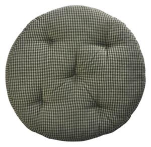 Okrúhly podsedák Checked Dark Green Ø 45 cm
