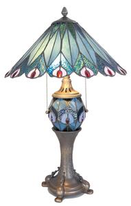 Clayre & Eef Stolní lampa Tiffany Peacock - Clayre & Eef