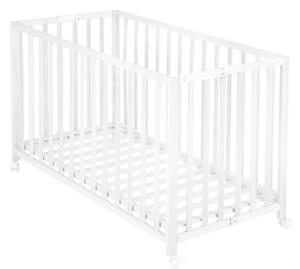 Biela skladacia postieľka na kolieskach 60x120 cm Fold up – Roba