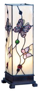 Stolná lampa Tiffany Butterfly Garden - 12.5*35 cm - Clayre & Eef