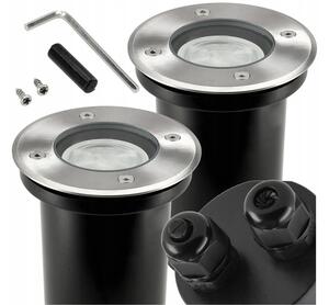 BERGE 2x Okrúhle svietidlo do príjazdovej cesty IP65 - GU10 - 230V - zapustené