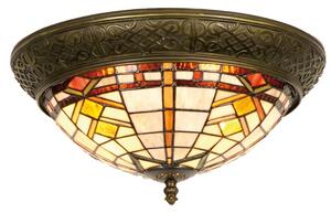 Stropné svetlo Tiffany - Ø 38 * 19 cm 2x E14 / Max 40W - Clayre & Eef