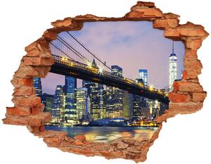 Fototapeta diera na stenu 3D Brooklyn bridge nd-c-94379643