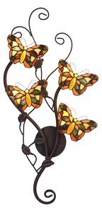 Nástenná lampa Tiffany Papillons - 32 * 68 cm G4 / 4 * 2W - Clayre & Eef