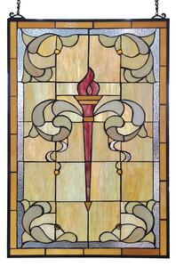 Vitrážový panel Tiffany Flambeau - 50*100 cm - Clayre & Eef