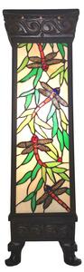 Svetelný stĺp Tiffany Dragonfly - 26 * 26 * 71 cm E27 / max 1 * 100W - Clayre & Eef