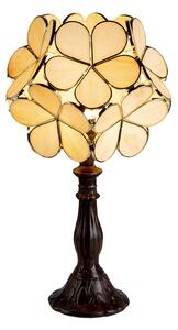 Žltá stolná lampa Tiffany Bloom - 21 * 21 * 38 cm E14 / max 1 * 25W - Clayre & Eef