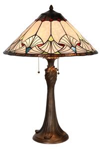 Stolná lampa Tiffany Ventilateur - Ø 51 * 78 cm - Clayre & Eef