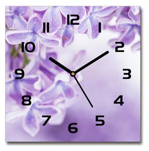 Sklenené hodiny štvorec Kvety bzu pl_zsk_30x30_f_58135324
