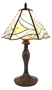 Béžová stolná lampa Tiffany Rio - Ø 31*43 cm E27/max 1*40W - Clayre & Eef