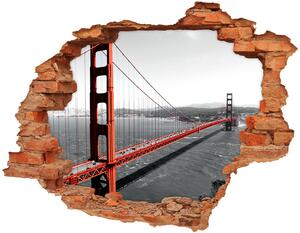 Diera 3D fototapeta na stenu nálepka Bridge v san franciscu