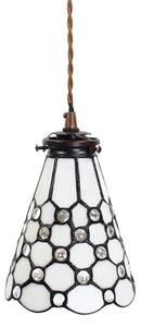 Závesná Tiffany lampa kamienky TransparentEye - Ø 15*115 cm E14/max 1*25W - Clayre & Eef
