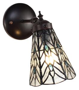 Nástenná lampa Tiffany Venne grey - 17*12*23 cm E14/max 1*40W - Clayre & Eef