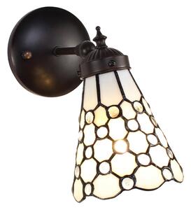 Nástenná Tiffany lampa kamienky TransparentEye - 17*12*23 cm E14/max 1*40W - Clayre & Eef