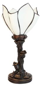 Nástěnná lampa Tiffany Flower White - Ř 18*32 cm E14/max 1*25W - Clayre & Eef