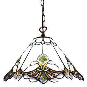 Závesné svetlo Tiffany Flow - Ø 31*107 cmE27/max 1*40W - Clayre & Eef