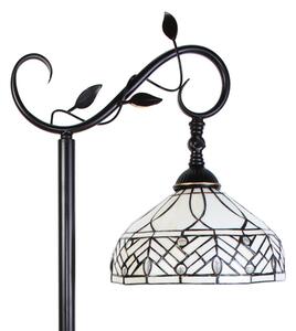 Stojací lampa Tiffany Brown 36*25*152 cm E27/max 1*60W - 36*25*152 cm E27/max 1*60W - Clayre & Eef