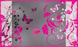 Fototapeta - Ružové motýle (254x184 cm)