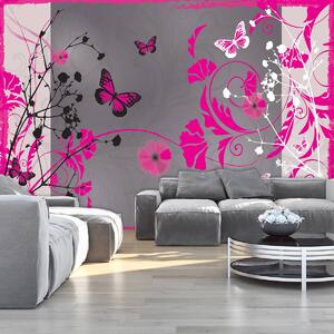 Fototapeta - Ružové motýle (152,5x104 cm)