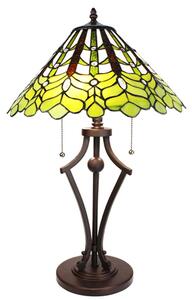 Zelená stolná lampa Tiffany Greena - Ø 41*62 cm E27/max 2*60W - Clayre & Eef