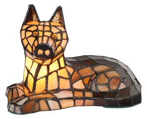 Stolná lampa Tiffany pes - 25*13*17 cm E14/max 1*25W - Clayre & Eef