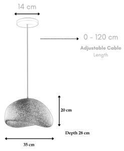 Brilagi - Závesné svietidlo na lanku WABI SABI 1xE27/40W/230V priemer 35 cm čierna