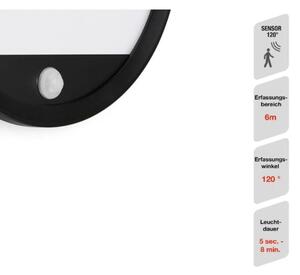 Telefunken 313705TF-LED Vonkajšie svietidlo so senzorom LED/15W/230V IP44