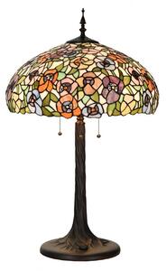 Farebná stolná lampa Tiffany Flower Color Garden - Ø 46*72cm E27/max 3x60W - Clayre & Eef