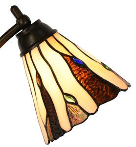 Béžovo-hnedá stolná lampa Tiffany Titto - Ø 27*51 cm E14/max 1*40W - Clayre & Eef