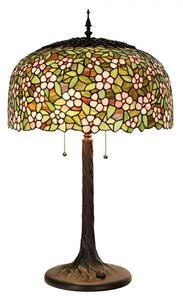Farebná stolná lampa Tiffany Flower Garden - Ø 46*72cm E27/max 2x60W - Clayre & Eef