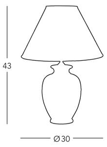 Kolarz 731.70W.160 - Stolná lampa NONNA 1xE27/100W/230V kvetinový vzor biela/zlatá