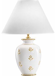 Kolarz 731.70W.160 - Stolná lampa NONNA 1xE27/100W/230V kvetinový vzor biela/zlatá