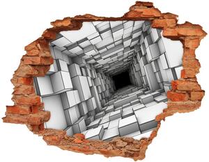 Diera 3D v stene nálepka Tunel s kockami nd-c-55216784