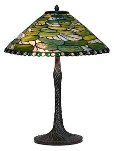 Zelená stolná lampa Tiffany Carina - Ø 51x75 cm E27/max 2x60W - Clayre & Eef