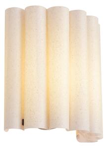Nástenná lampa Japandi béžová s ľanom 26 cm - Scallop