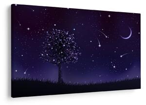 Obraz - Noc zachytená ilustrácou (90x60 cm)