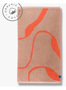 Oranžová/svetlohnedá osuška z Bio bavlny 70x133 cm Nova Arte – Mette Ditmer Denmark