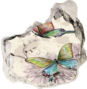 Diera 3D fototapety nálepka Motýle a kvety nd-p-90122536