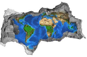 Diera 3D fototapeta nálepka Mapa sveta nd-b-97580792