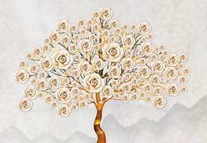 Fototapeta - Strom z ruží (147x102 cm)