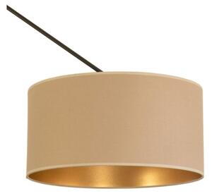 LED Nastaviteľný luster na tyči GORTA 1xE27/60W/230V béžová/zlatá