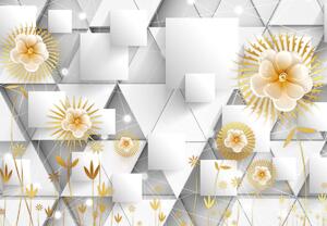 Fototapeta - Abstrakcia s kvetinami (147x102 cm)