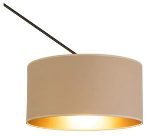 LED Nastaviteľný luster na tyči GORTA 1xE27/60W/230V béžová/zlatá