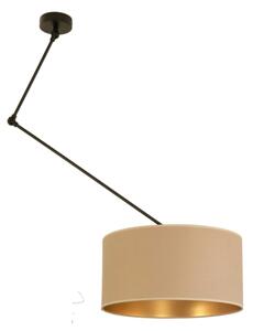 LED Nastaviteľný luster na tyči GORTA 1xE27/60W/230V béžová/zlatá