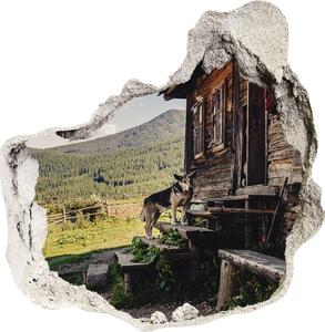 Samolepiaca nálepka fototapeta Drevený horský dom