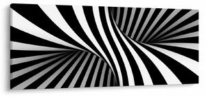 Abstraktní obraz so zebrymi pruhmi (120x50 cm)