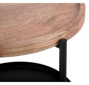 Okrúhly odkladací stolík z mangového dreva ø 39 cm Tray – Leitmotiv