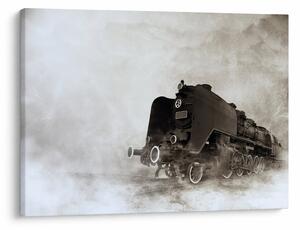 Obraz - Vlak v hmle (70x50 cm)