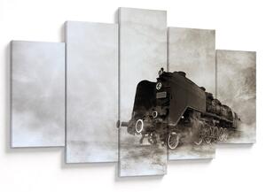 Obraz - Vlak v hmle (150x105 cm)
